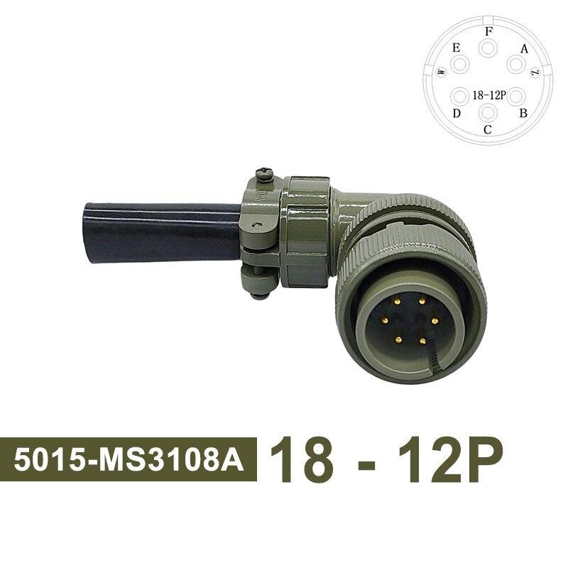 MS3102A MIL-C 5015 Military Specification Connector 18S-12 18S-8 18S-1 Plug&amp;Socket MS3106A MS3108A MIL STD Circular Connectors.