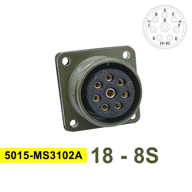 MS3102A MIL-C 5015 Military Specification Connector 18S-12 18S-8 18S-1 Plug&amp;Socket MS3106A MS3108A MIL STD Circular Connectors.