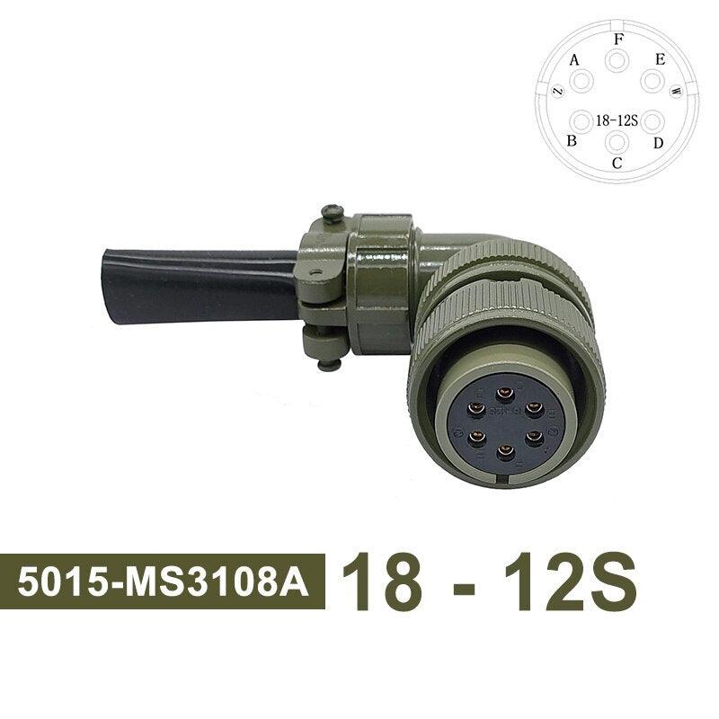 MS3102A MIL-C 5015 Military Specification Connector 18S-12 18S-8 18S-1 Plug&amp;Socket MS3106A MS3108A MIL STD Circular Connectors.