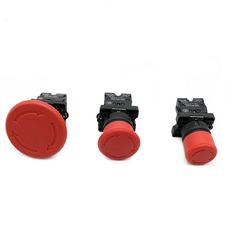 Mushroom Emergency Stop Switch 22mm NO/NC Red Push Button Switch  600V 10A.