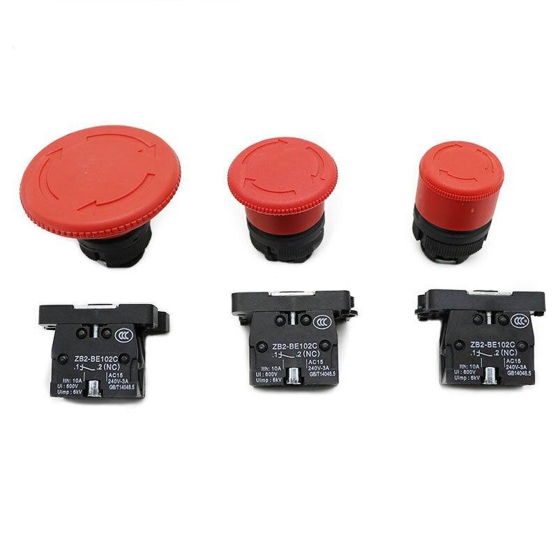 Mushroom Emergency Stop Switch XB2-ES542 XB2-ES442 22mm NC.