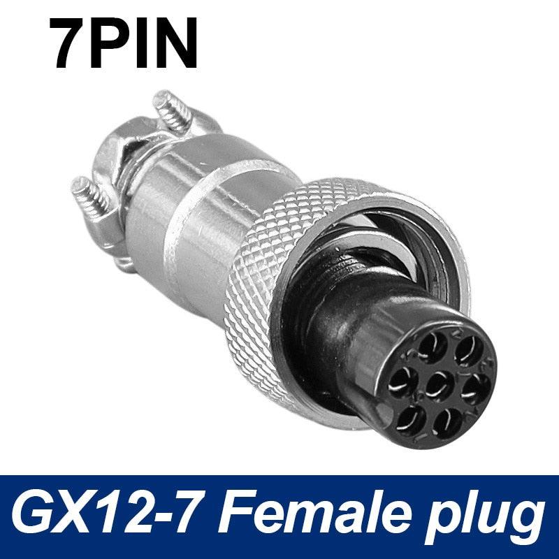 Only Female Plug 7/16 GX12  Cable Connector 2Pin3pin4pin 5pin6pin7Pin.