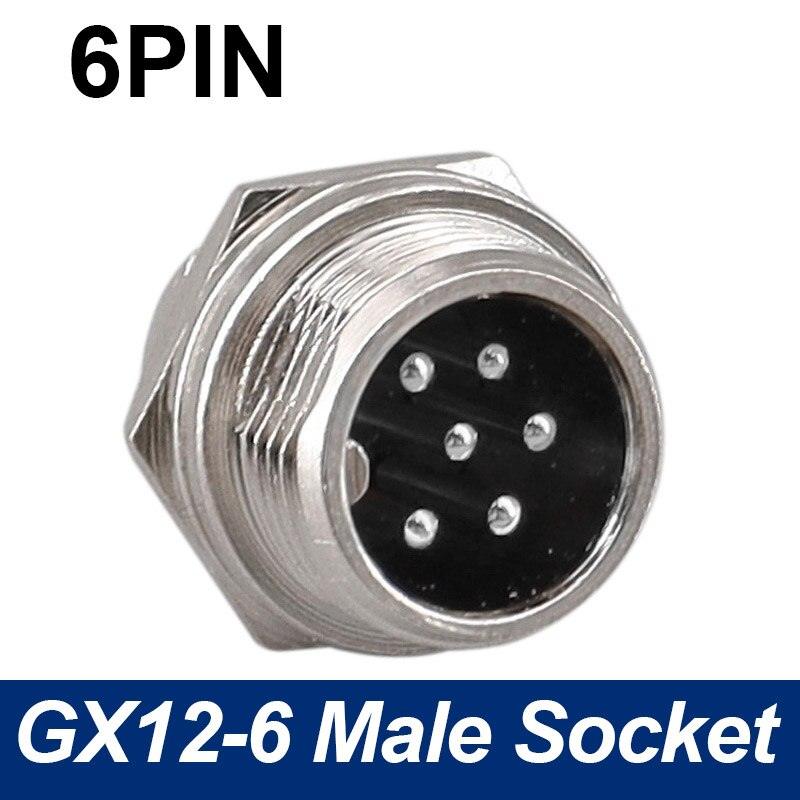 Only Male Socket of 7/16&quot; GX12 Cable Connector 2Pin3pin4pin 5pin6pin7pin.