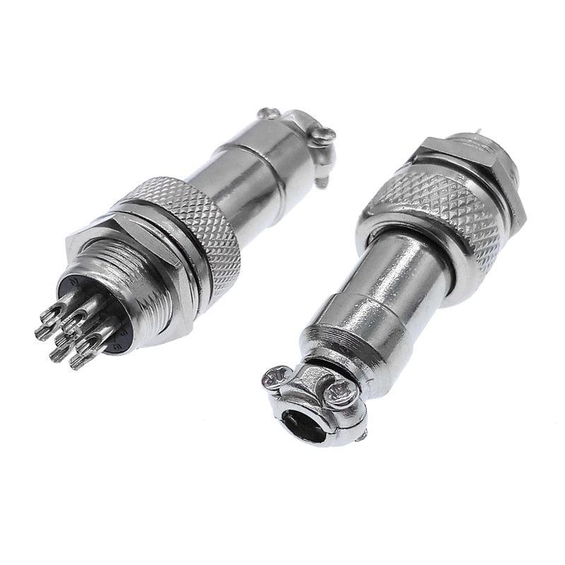 Panel circular aviation connector GX12 plug socket 2pin/3Pin/4Pin/5Pin/6Pin/7Pin 5A 125V M12 connectors.