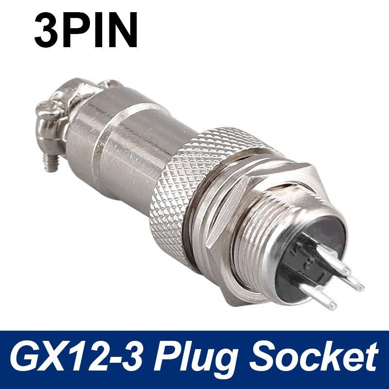 Panel circular aviation connector GX12 plug socket 2pin/3Pin/4Pin/5Pin/6Pin/7Pin 5A 125V M12 connectors.