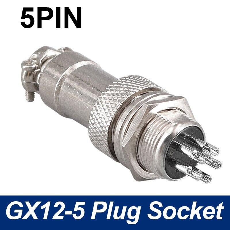 Panel circular aviation connector GX12 plug socket 2pin/3Pin/4Pin/5Pin/6Pin/7Pin 5A 125V M12 connectors.