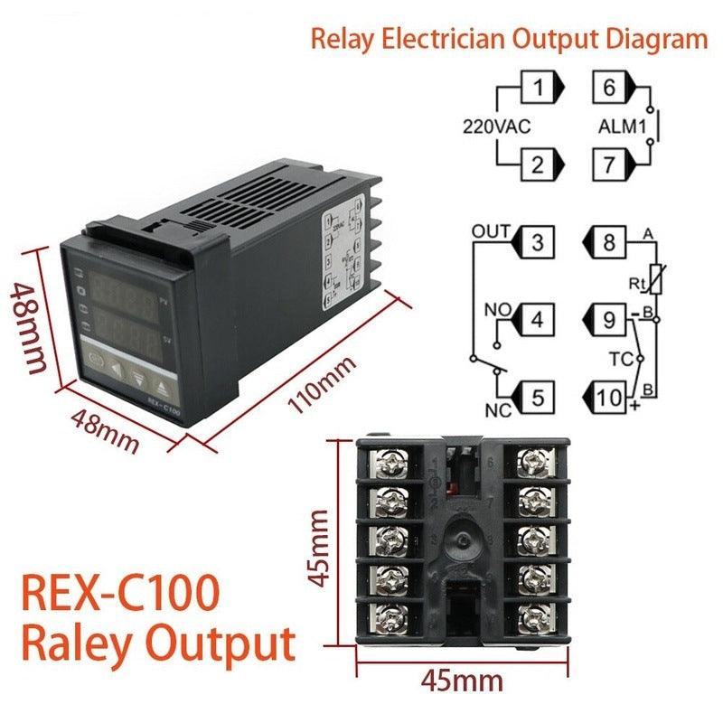 PID Digital Intelligent Industrial Temperature Controller K Universal Input REX-C100 C400 C700 C900 Thermostat SSR Relay Output.