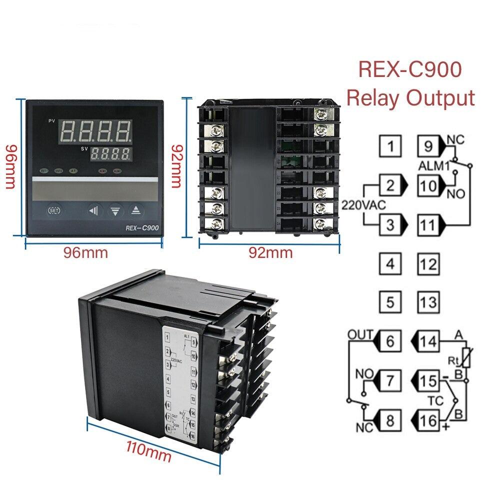 PID Digital Intelligent Industrial Temperature Controller K Universal Input REX-C100 C400 C700 C900 Thermostat SSR Relay Output.