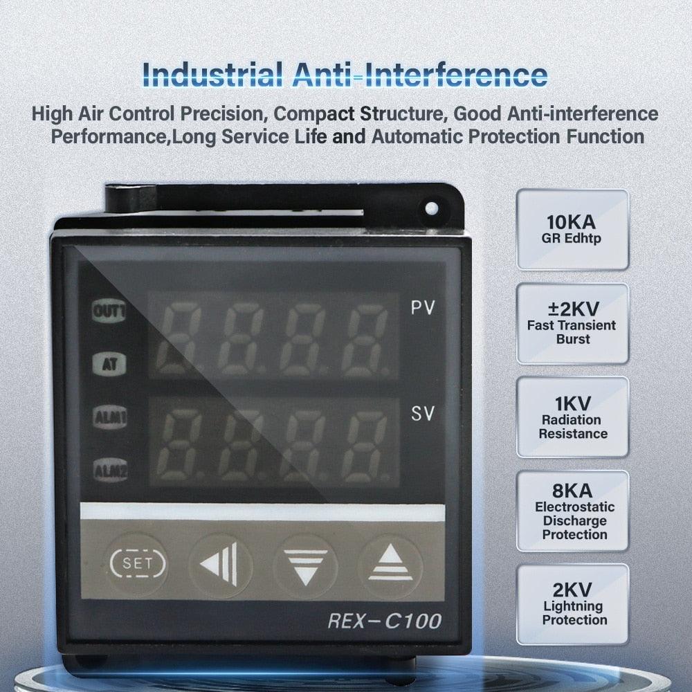 PID Digital Intelligent Industrial Temperature Controller K Universal Input REX-C100 C400 C700 C900 Thermostat SSR Relay Output.