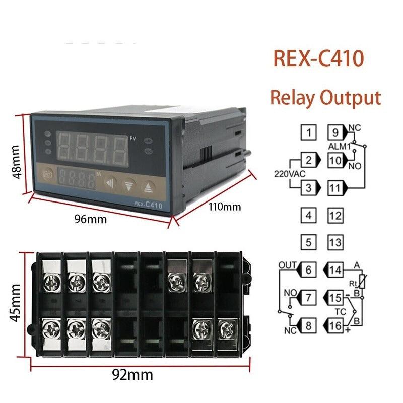 PID Digital Intelligent Industrial Temperature Controller K Universal Input REX-C100 C400 C700 C900 Thermostat SSR Relay Output.