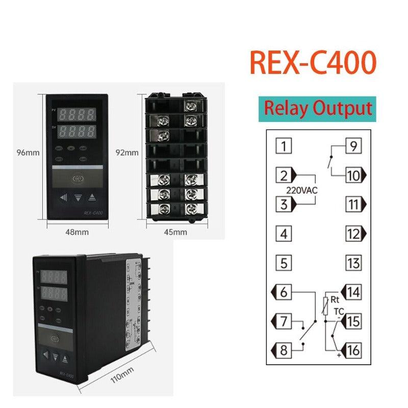 PID Digital Intelligent Industrial Temperature Controller K Universal Input REX-C100 C400 C700 C900 Thermostat SSR Relay Output.