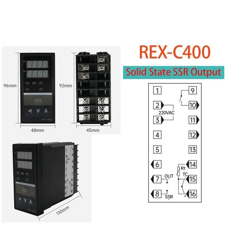 PID Digital Intelligent Industrial Temperature Controller K Universal Input REX-C100 C400 C700 C900 Thermostat SSR Relay Output.