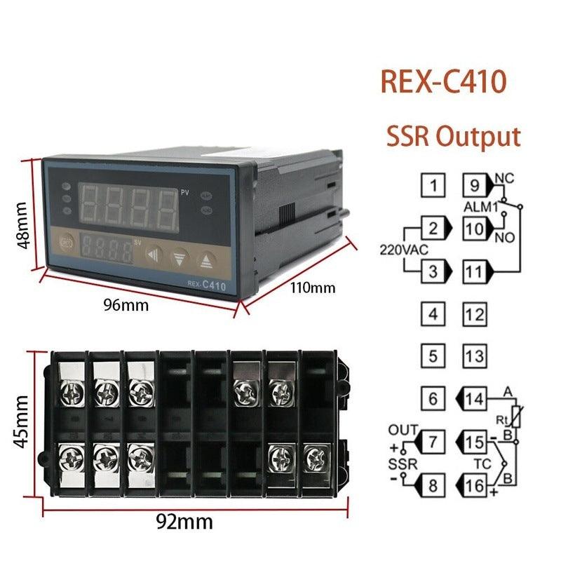 PID Digital Intelligent Industrial Temperature Controller K Universal Input REX-C100 C400 C700 C900 Thermostat SSR Relay Output.