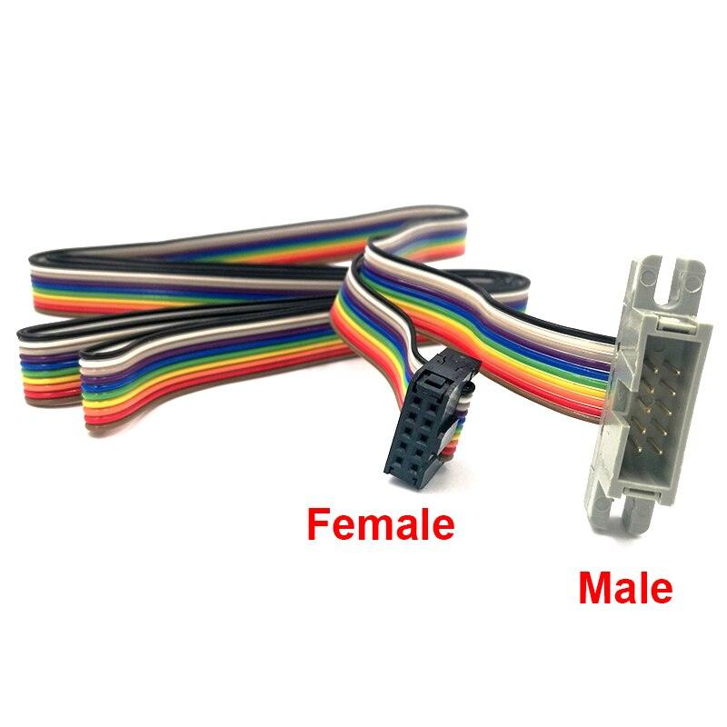 PLC connector extention cable line 10pin Frequency converter panel extention line Female male 0.5m 1m 2m.
