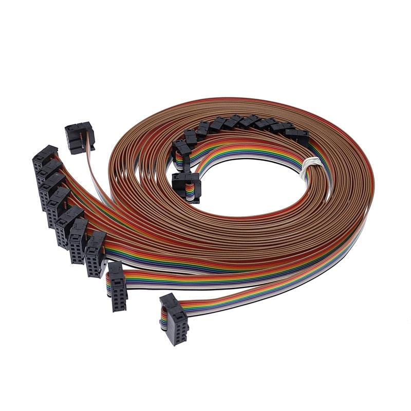 PLC Frequency converter panel extention line 10pin Female Color cable Frequency converter cable line 1m Female FPOR/FPG/FPO/FPO1.