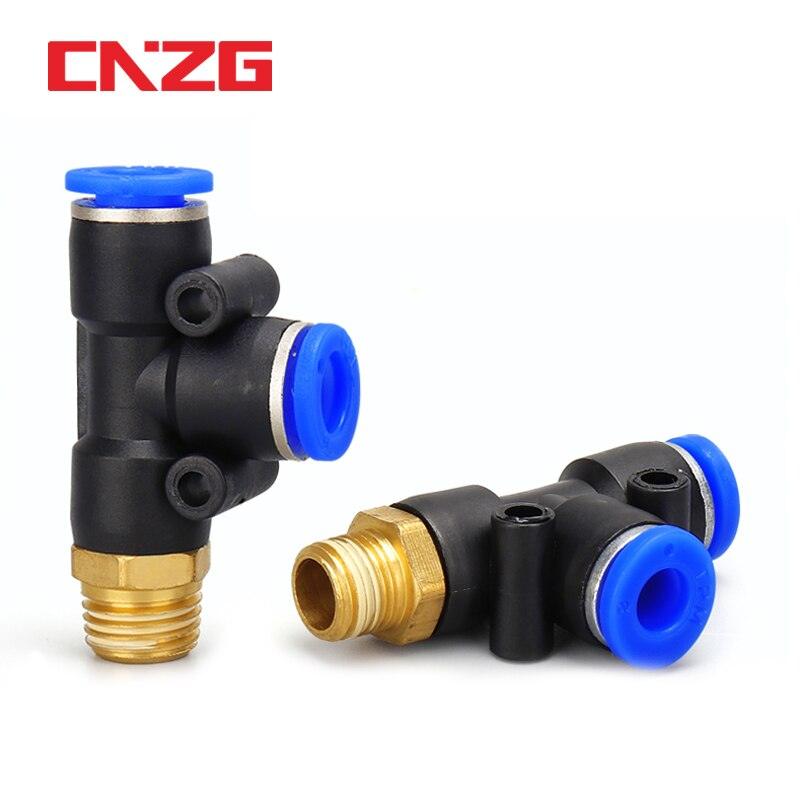 Pneumatic connector 4mm-12mm Hose OD 1/8" 1/4" 3/8" 1/2" Male Thread Pneumatic Tube Elbow Connector Tube Air Push In Fitting.