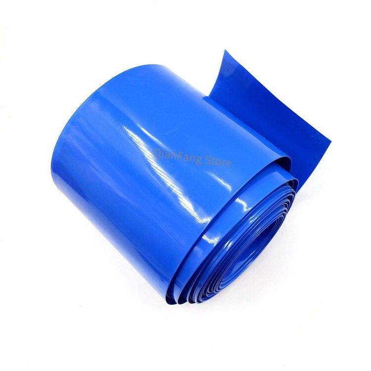 PVC Heat Shrink Tube 105mm Width Blue Multicolor Shrinkable Cable Sleeve Sheath Pack Cover for 18650 Lithium Battery Film Wrap.