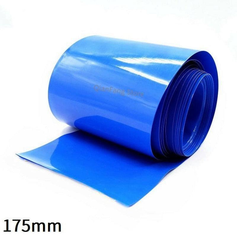 PVC Heat Shrink Tube 175mm Width Blue Shrinkable Cable Sleeve Sheath Pack Protect Film Wrap for 18650 Lithium Battery Film Wrap.