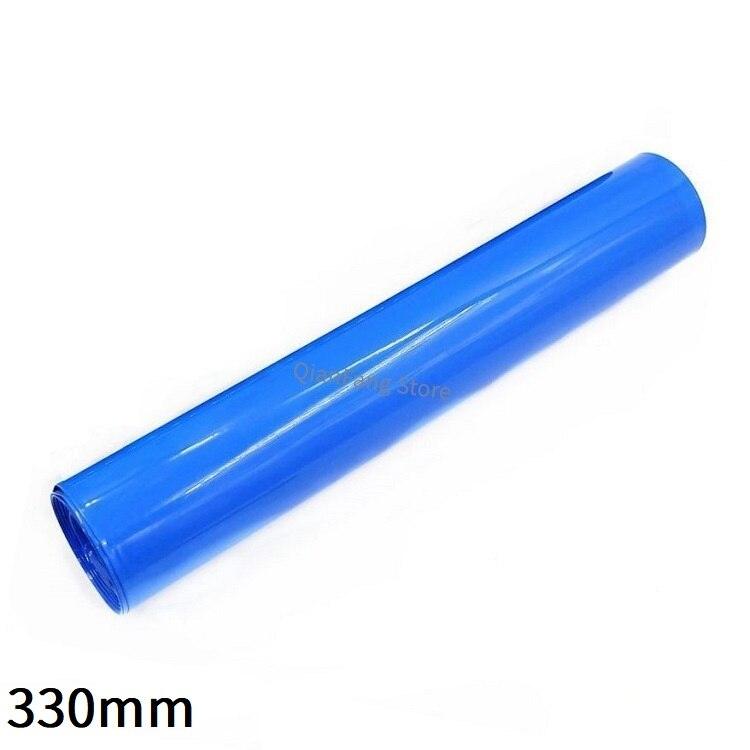 PVC Heat Shrink Tube 330mm Width Blue Protector Shrinkable Cable Sleeve Sheath Pack Cover for 18650 Lithium Battery Film Wrap.