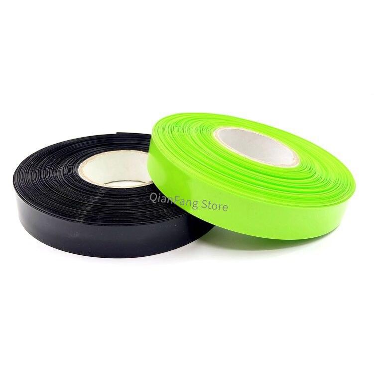 PVC Heat Shrink Tube 40mm Width Blue Black Fruit Green Shrinkable Cable Sleeve Sheath Pack for 18650 Lithium Battery Film Wrap.