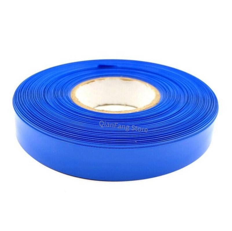 PVC Heat Shrink Tube 52mm Width Blue Multicolor Shrinkable Cable Sleeve Sheath Pack Cover for 18650 Lithium Battery Film Wrap.