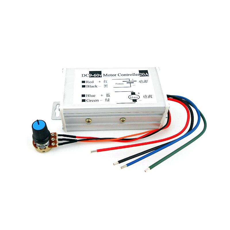 PWM DC motor stepless speed controller  12V 24V 60V MAX 20A.