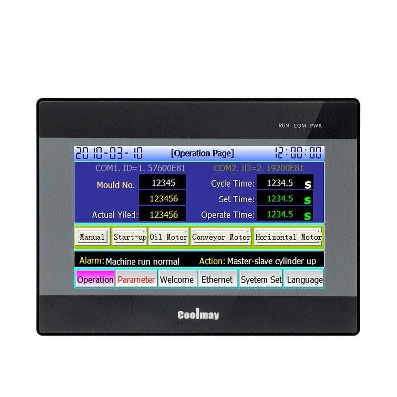 QM3G-70FH  7 inch 24DI 20DO programming plc with hmi touch panel integrated.