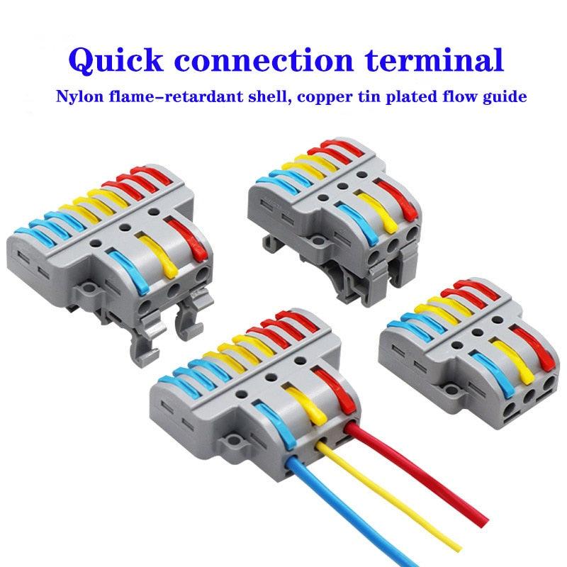 Quick Wire Connector TL633 933 Universal Wiring Cable Connectors Push-in Conductor Terminal Block Led Light Electrical Splitter.