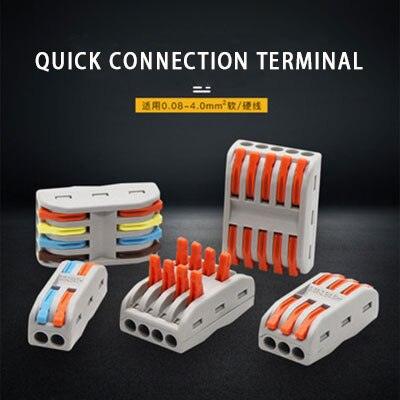 Quick Wiring Connector Universal Splitter Wiring Cable Push-in Can Combined Butt Home Terminal Block Wire connector.