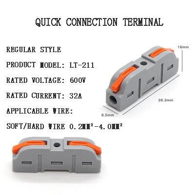 Quick Wiring Connector Universal Splitter Wiring Cable Push-in Can Combined Butt Home Terminal Block Wire connector.