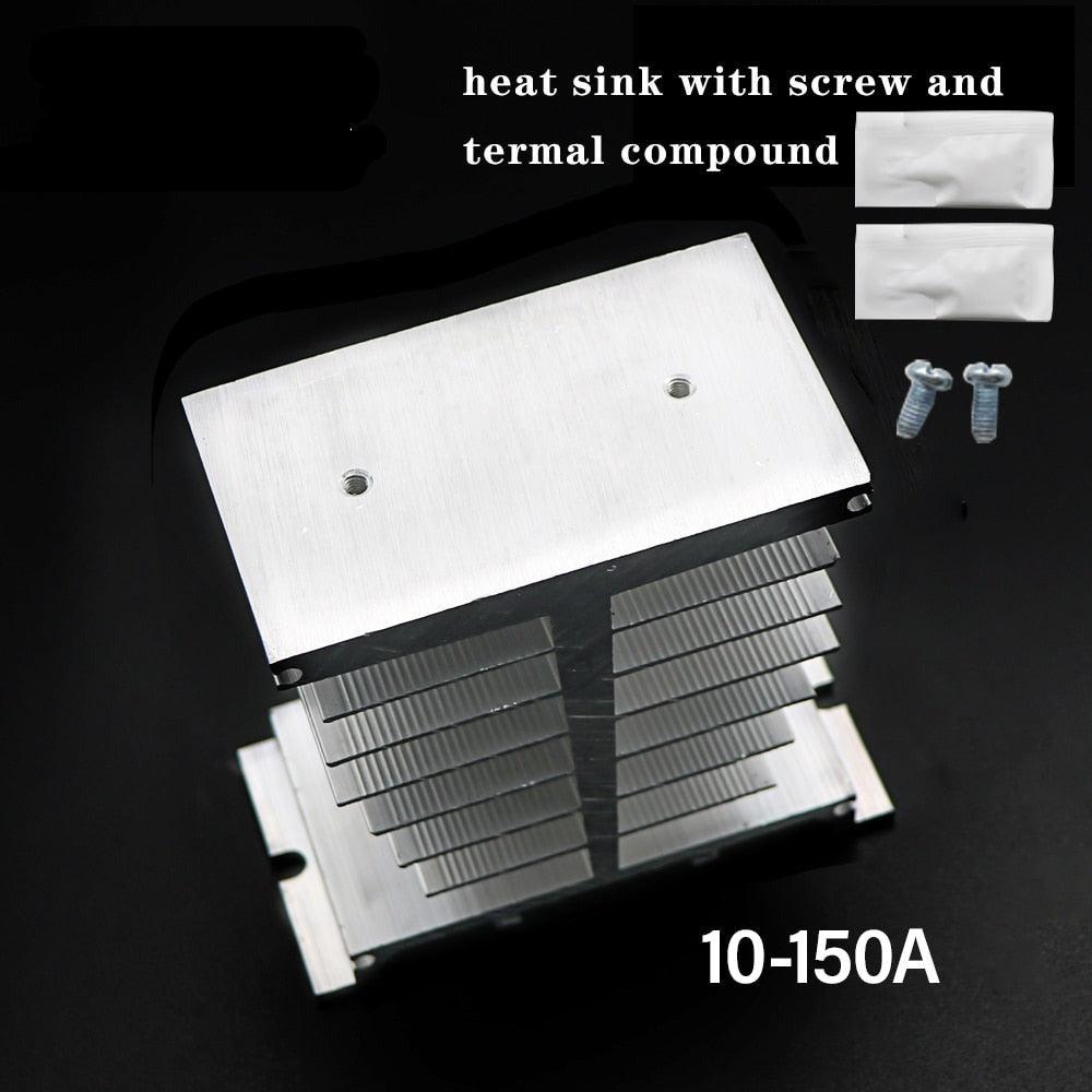 Radiator For Single Phase 10A 25A 40A 60A 80A 100A 120A 150A Aluminum Heat Sink SSR-10DA 25DA 40DA 1 Phase Solid State Relay.