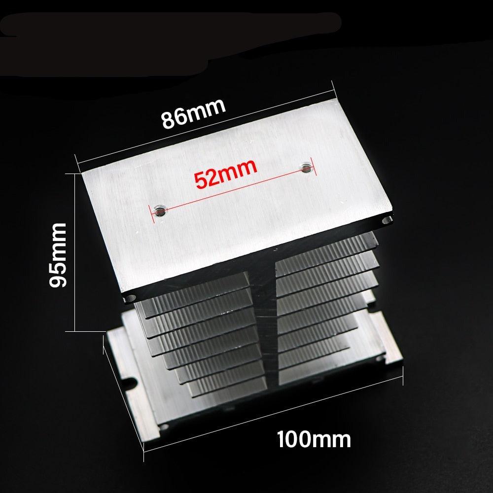 Radiator For Single Phase 10A 25A 40A 60A 80A 100A 120A 150A Aluminum Heat Sink SSR-10DA 25DA 40DA 1 Phase Solid State Relay.