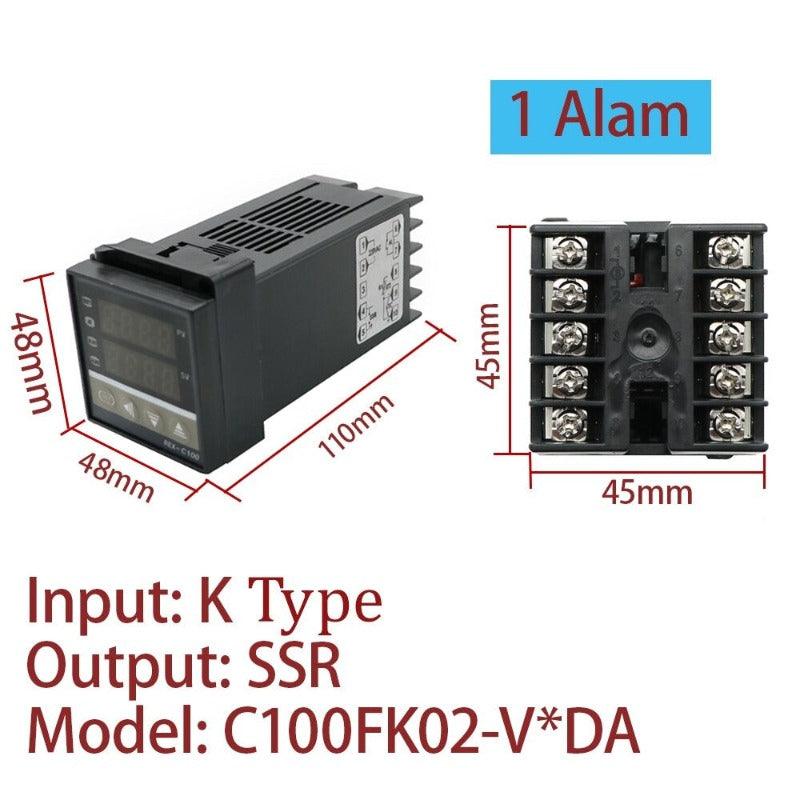 REX-C100 PID Intelligent Temperature Controller Universal REX-C100 Thermostat SSR Relay output Universal K PT100 J Type Input.