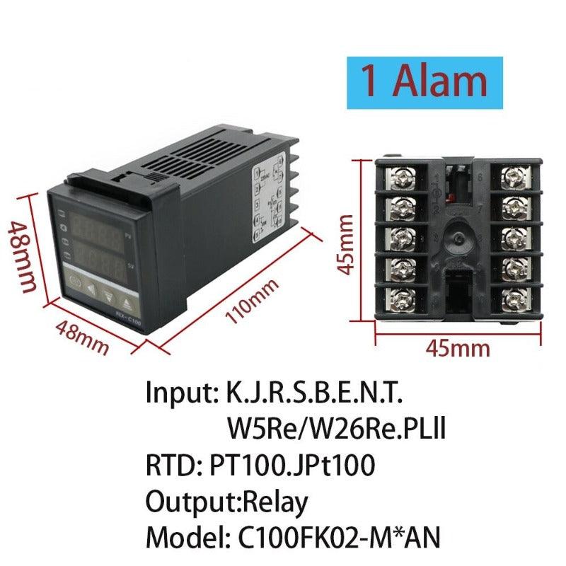 REX-C100 PID Intelligent Temperature Controller Universal REX-C100 Thermostat SSR Relay output Universal K PT100 J Type Input.