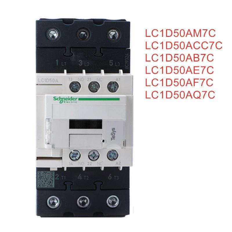 Schneider Electric 3P 50A AC Contactor LC1D50AM7C LC1D50ACC7C LC1D50AB7C LC1D50AE7C LC1D50AF7C LC1D50AQ7C.