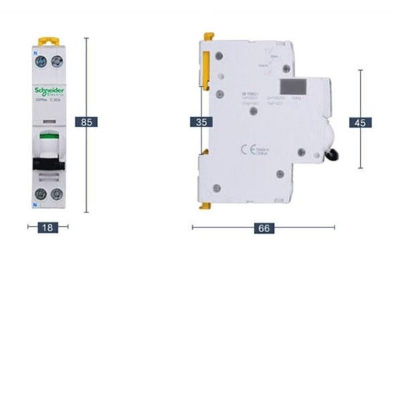 Schneider-  MCB Circuit Breaker IDPNa 1P+N/ 6A-40A.