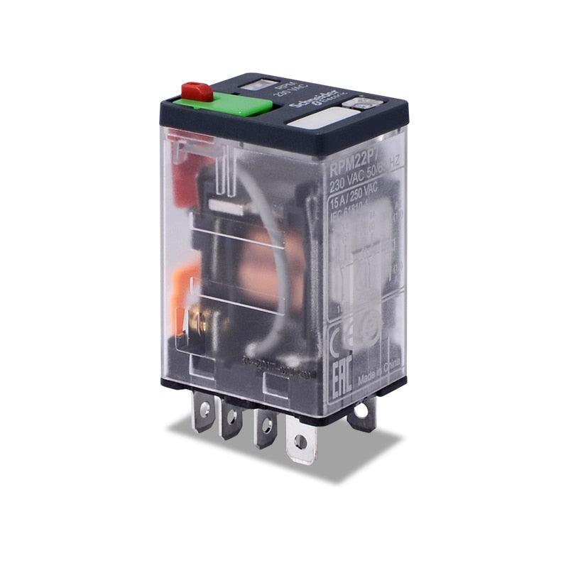 Schneider Power Relay DC24V AC230V 15A 8 Pins 2 NC/NO RPM22BD RPM22P7 With LED.