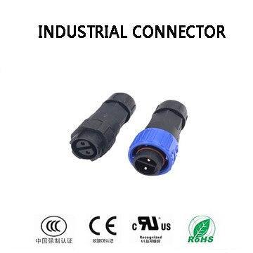 Self-locking waterproof connector quick docking screw lock wire solder-free waterproof male and female plug IP67.