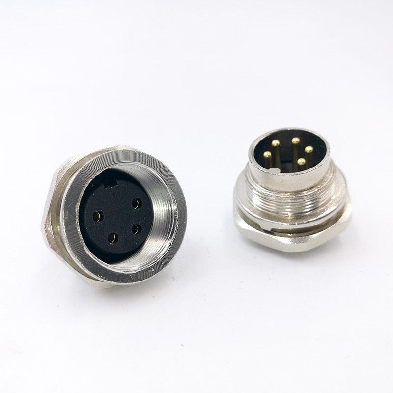 Sensor Connector M16 Flange Socket Male&amp;Female panel back mount.