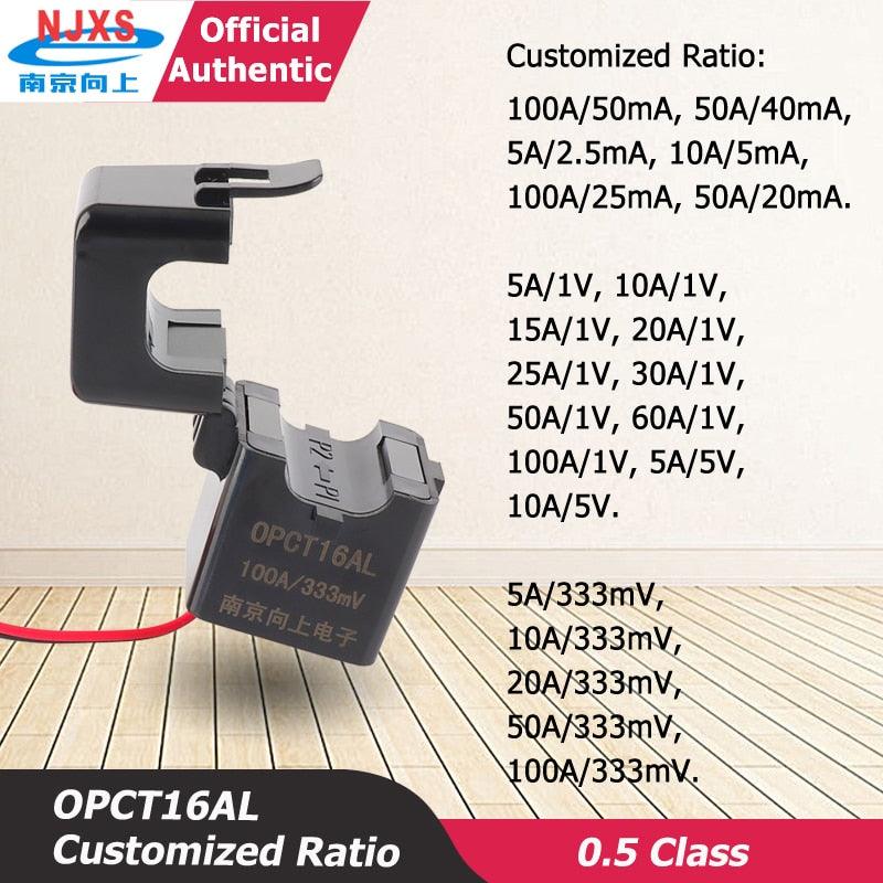 small high frequency split core Current Transformer company OPCT16AL 5A 20A 50A 333mV 100A 3.3V AC Open type ct mva ferrite core.