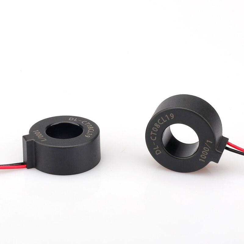 mini current transformer, through core CT, lead type current transformer, DL-CT08, 1000:1 CT, 2000:1 current transformer, 3000:1 micro CT, 0.1 class current transformer, 0.2 class precision CT, AC current sampling transformer, nanocrystalline core CT, low voltage current sensor, micro current transformer for energy meter