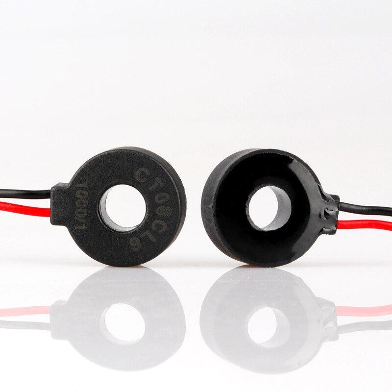 mini current transformer, through core CT, lead type current transformer, DL-CT08, 1000:1 CT, 2000:1 current transformer, 3000:1 micro CT, 0.1 class current transformer, 0.2 class precision CT, AC current sampling transformer, nanocrystalline core CT, low voltage current sensor, micro current transformer for energy meter