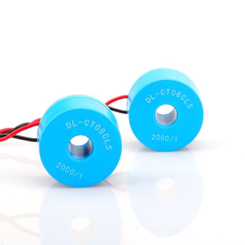 mini current transformer, through core CT, lead type current transformer, DL-CT08, 1000:1 CT, 2000:1 current transformer, 3000:1 micro CT, 0.1 class current transformer, 0.2 class precision CT, AC current sampling transformer, nanocrystalline core CT, low voltage current sensor, micro current transformer for energy meter