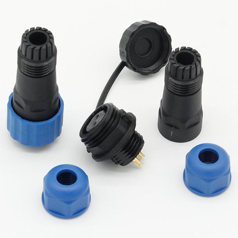 SP16 Waterproof Docking Aviation connector 2/3/4/5/6/7/9Pin IP68 power cable connector Male plug and Femal socket.