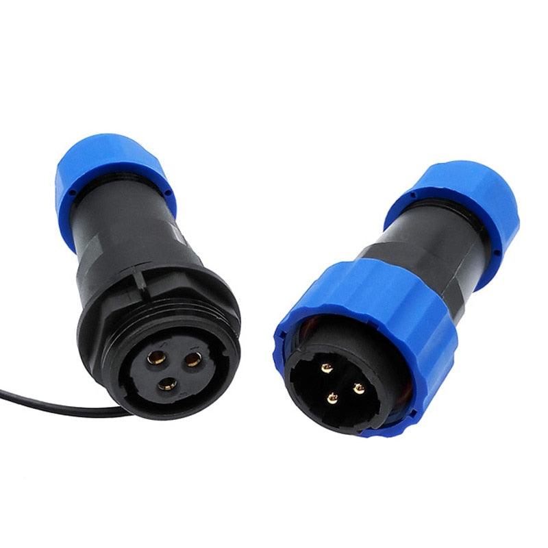 SP20 straight waterproof connector 1/2/3/4/5/6/7/8/9/10/12/14Pin IP68 Industrial power Male plug and Female socket.