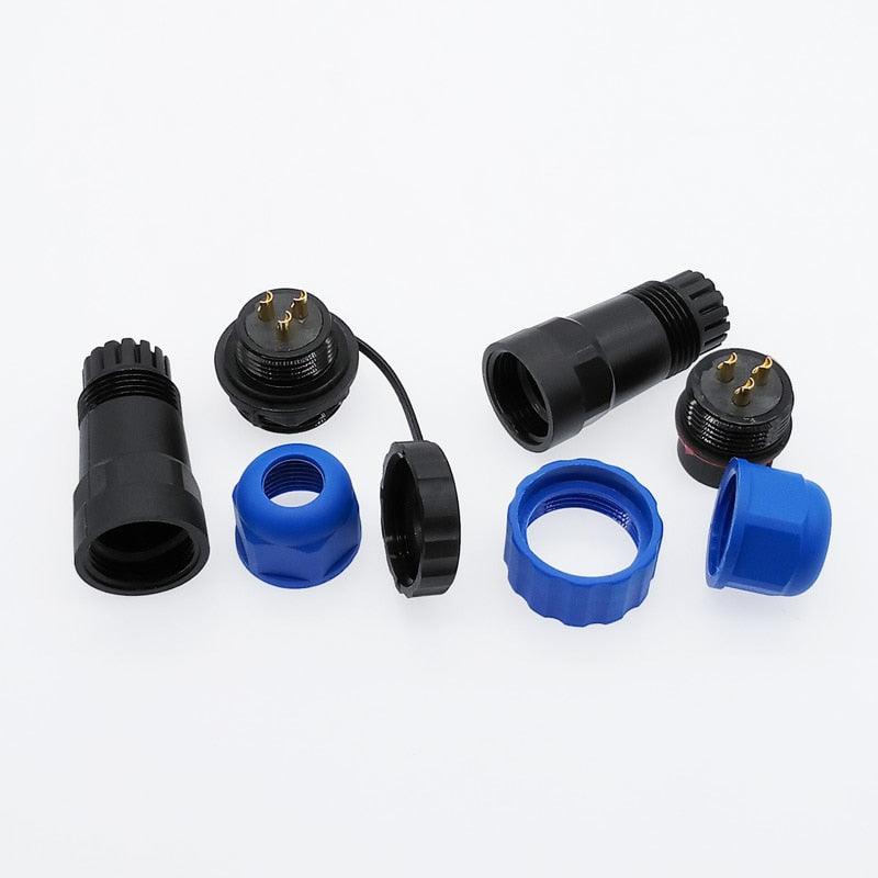 SP20 straight waterproof connector 1/2/3/4/5/6/7/8/9/10/12/14Pin IP68 Industrial power Male plug and Female socket.