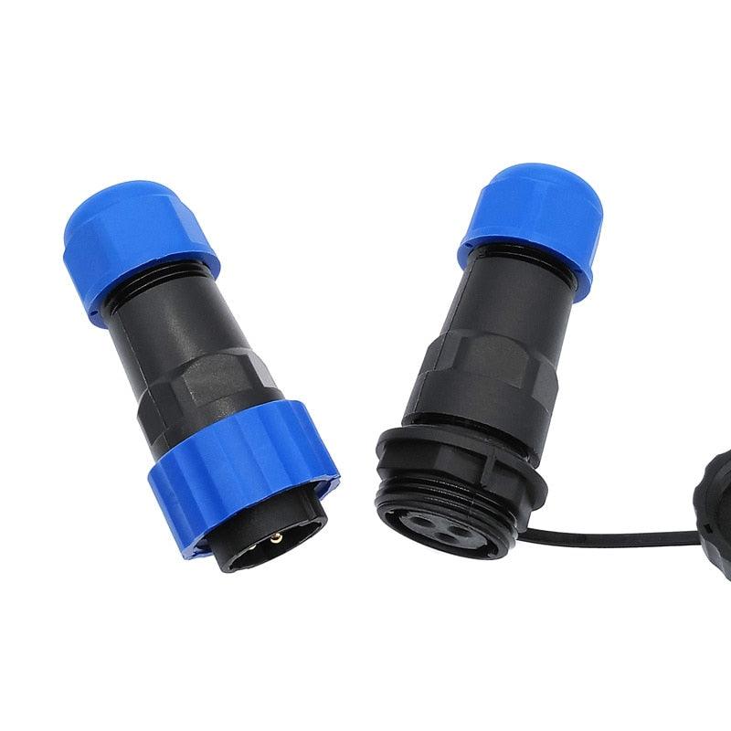 SP20 straight waterproof connector 1/2/3/4/5/6/7/8/9/10/12/14Pin IP68 Industrial power Male plug and Female socket.