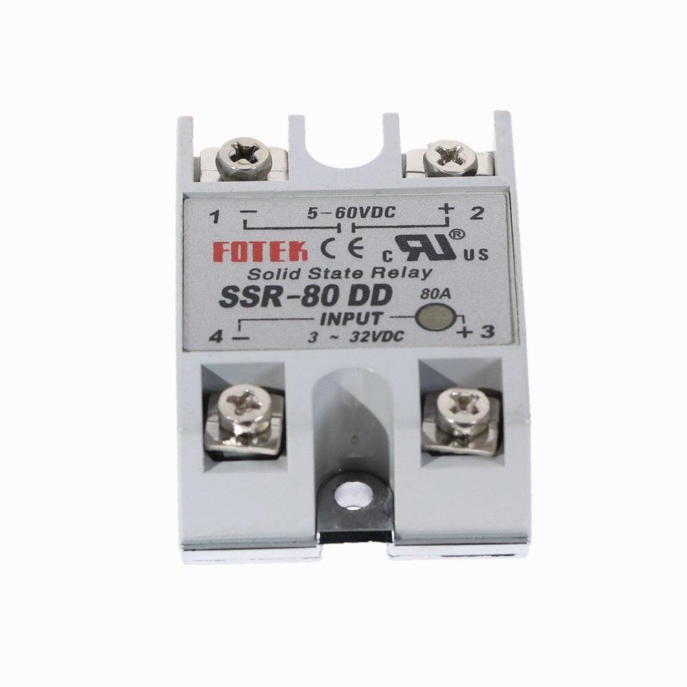 SSR-80DD 80A Solid State Relay DC-DC Control.