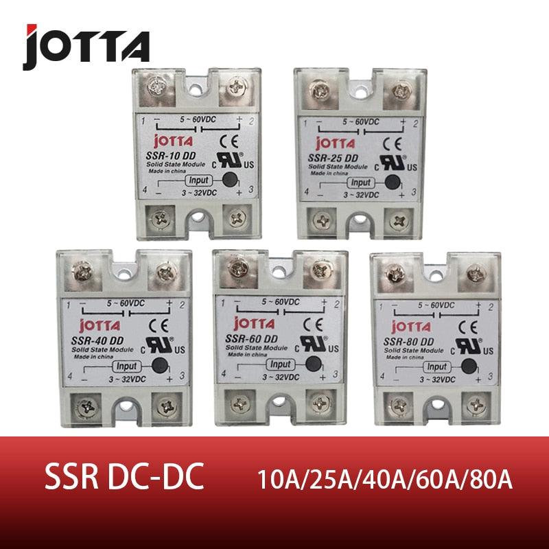 SSR -80DD DC control DC SSR white shell Single phase Solid state relay 80A input 3-32V DC output 5~60V DC.ssr-80dd