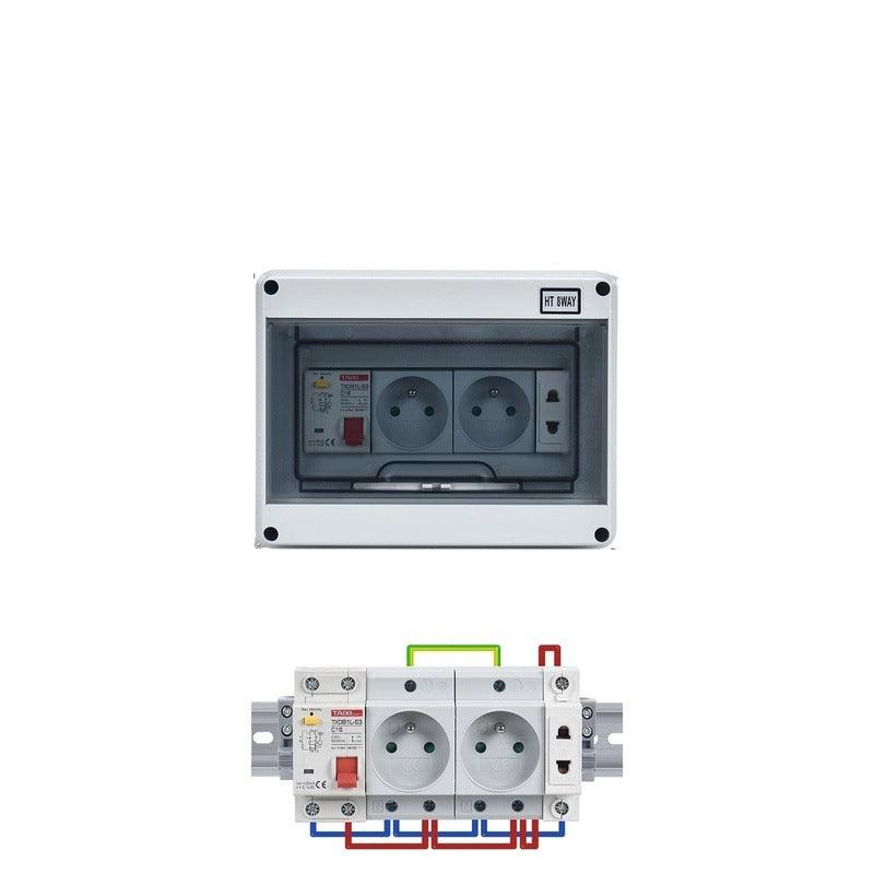 TAIXI- Outdoor Waterproof Socket Electrical Distribution Box|  EU AU UK IT FR Universal Socket optional.